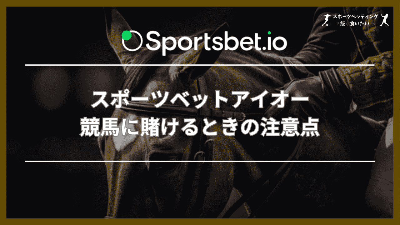 スポーツベットアイオー(Sportsbet.io)競馬に賭けるときの4つの注意点