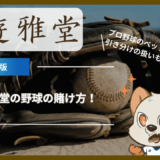 遊雅堂(ゆうがどう)の野球の賭け方！オッズの種類やプロ野球のベット方法・引き分けの扱いも解説