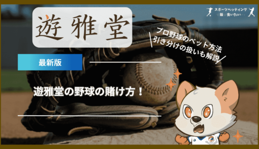 遊雅堂(ゆうがどう)の野球の賭け方！オッズの種類やプロ野球のベット方法・引き分けの扱いも解説