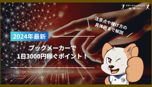 ブックメーカーで1日3000円稼ぐ5つのポイント！注意点や賭け方の具体例まで解説