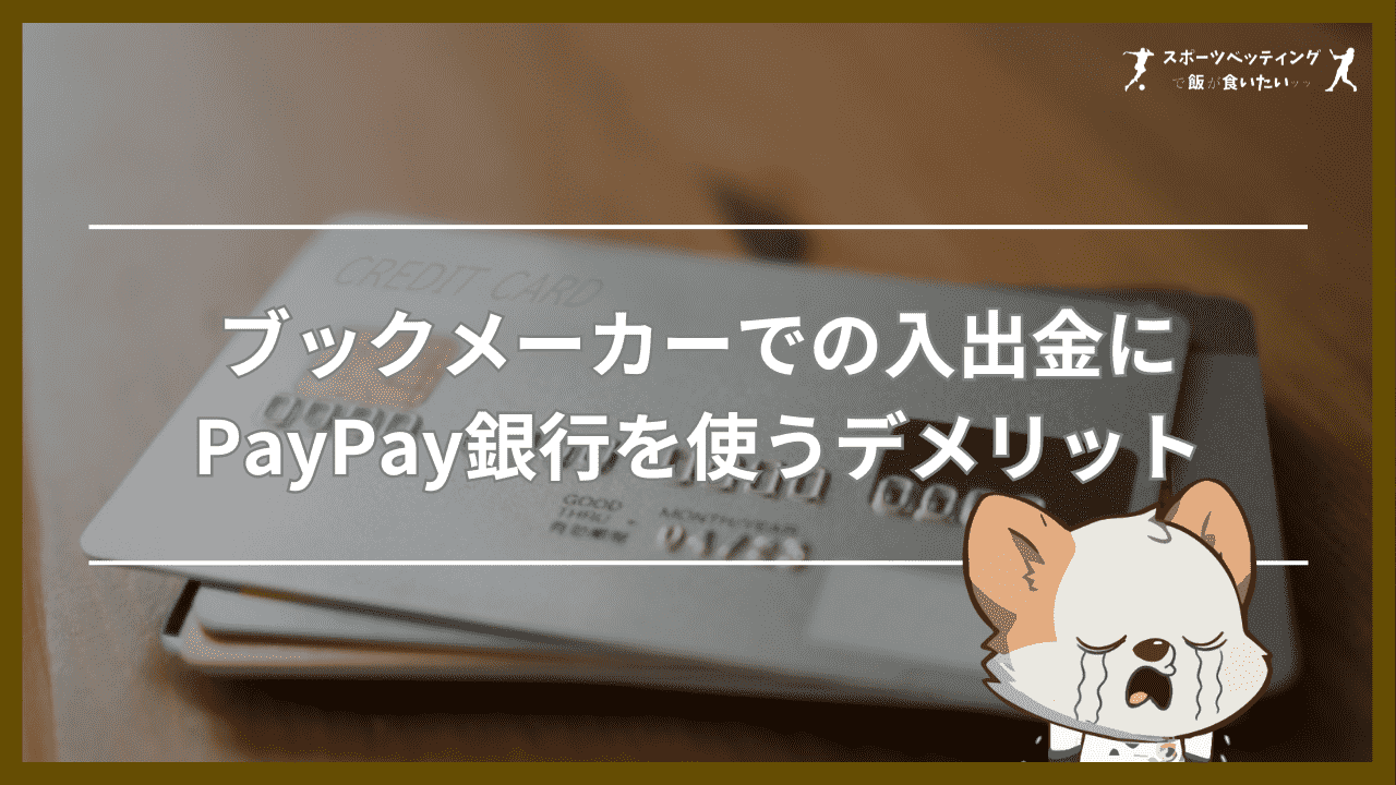 ブックメーカーでの入出金にPayPay(ペイペイ)銀行を使うデメリット