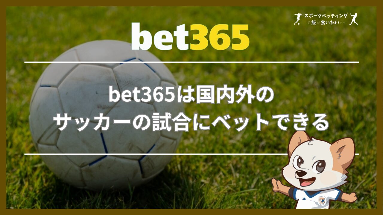 bet365は国内外のサッカーの試合にベットできる