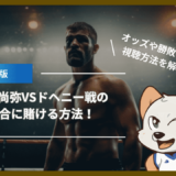 井上尚弥VSドヘニー戦の試合に賭ける方法！オッズや勝敗予想、視聴方法を解説