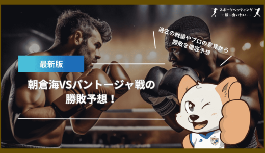 朝倉海VSパントージャ戦の勝敗予想！過去の戦績やプロの意見から勝敗を徹底予想